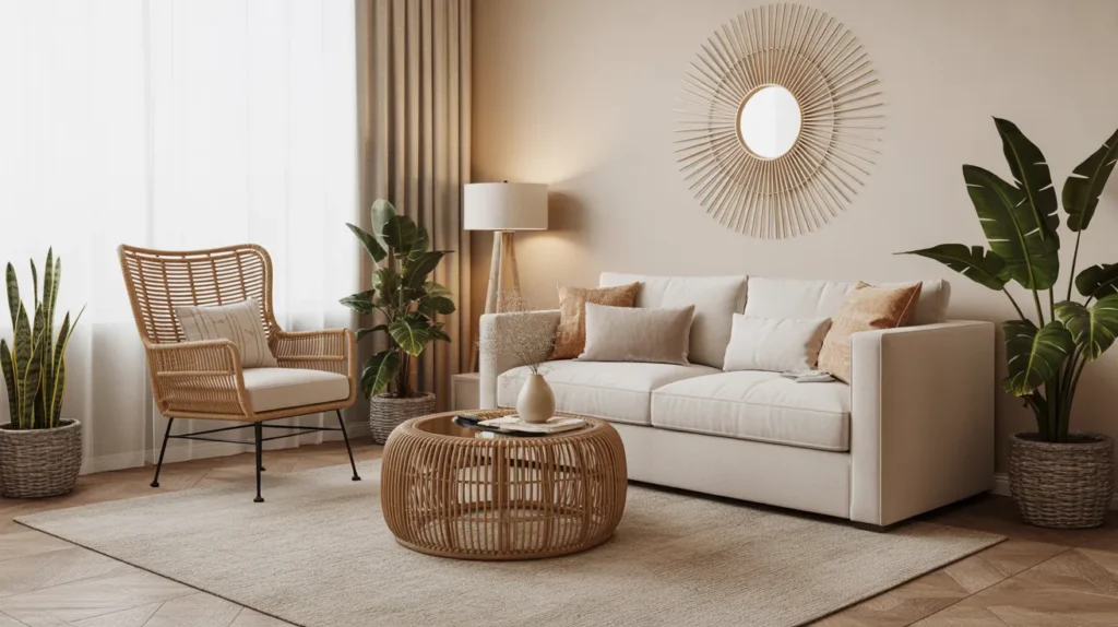 rattan chair living room