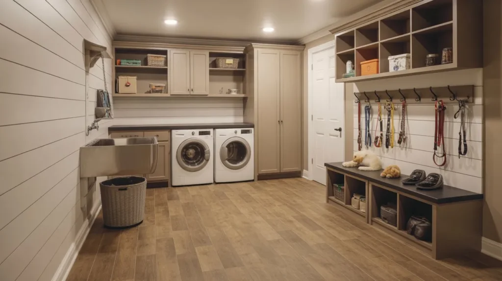 pet friendly mudroom laundry room combo