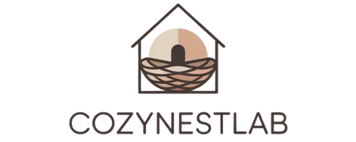 CozyNestLab logo – cozy home decor and small apartment ideas