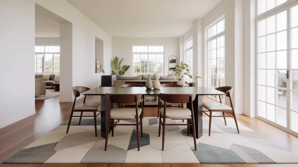 mall apartment living room dining room combo with compact furniture