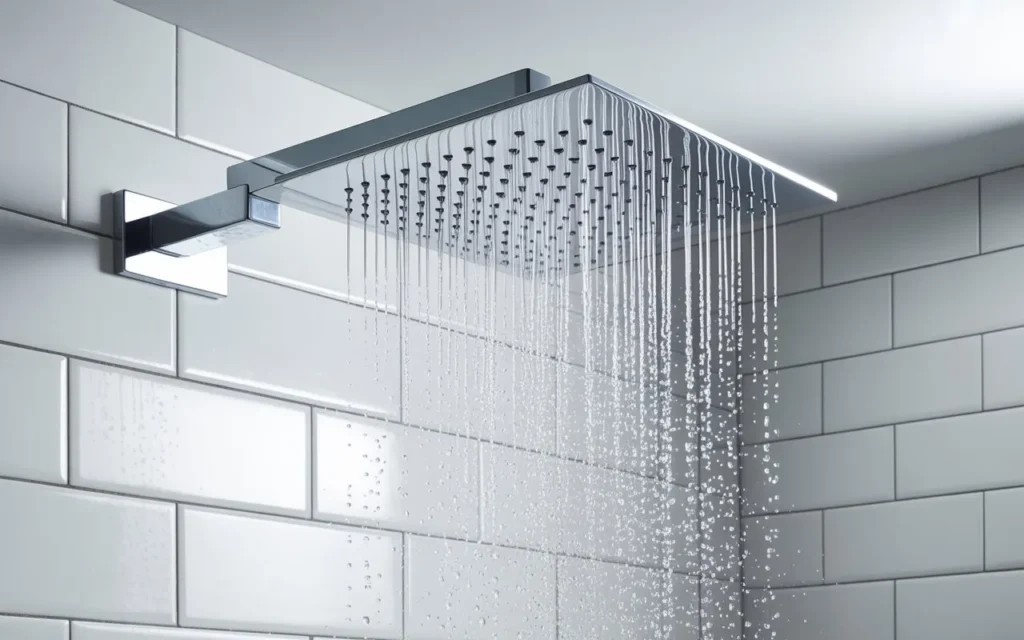 rainfall shower head bathroom upgrade