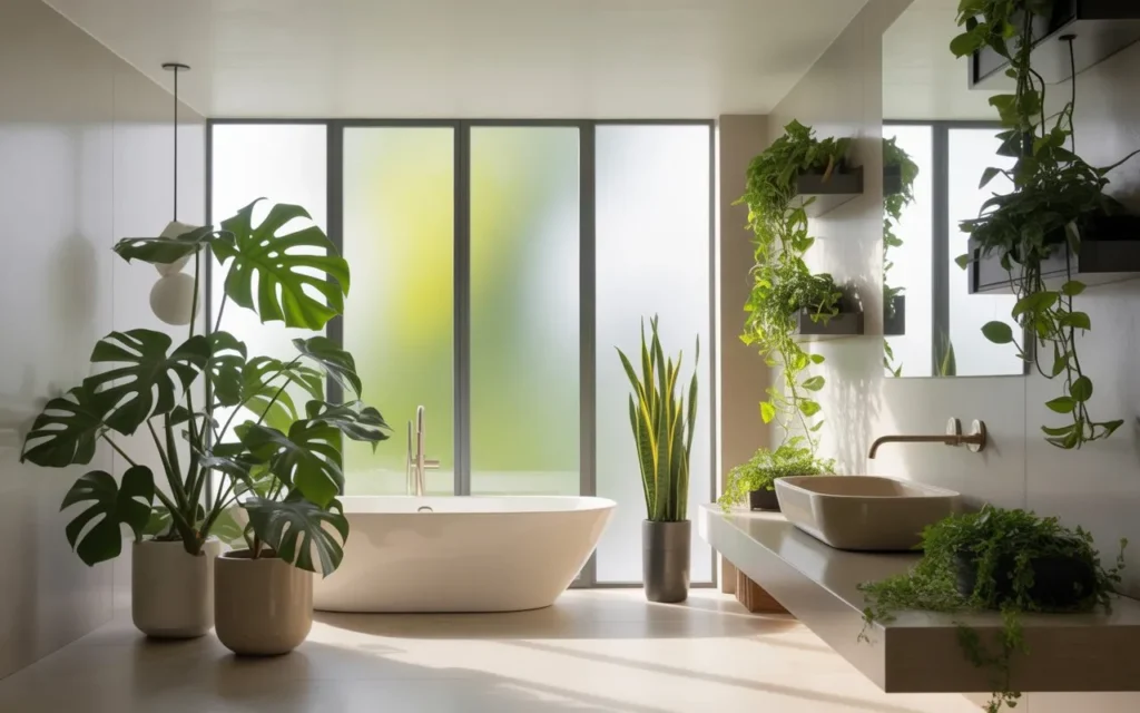 bathroom plants decor budget upgrade