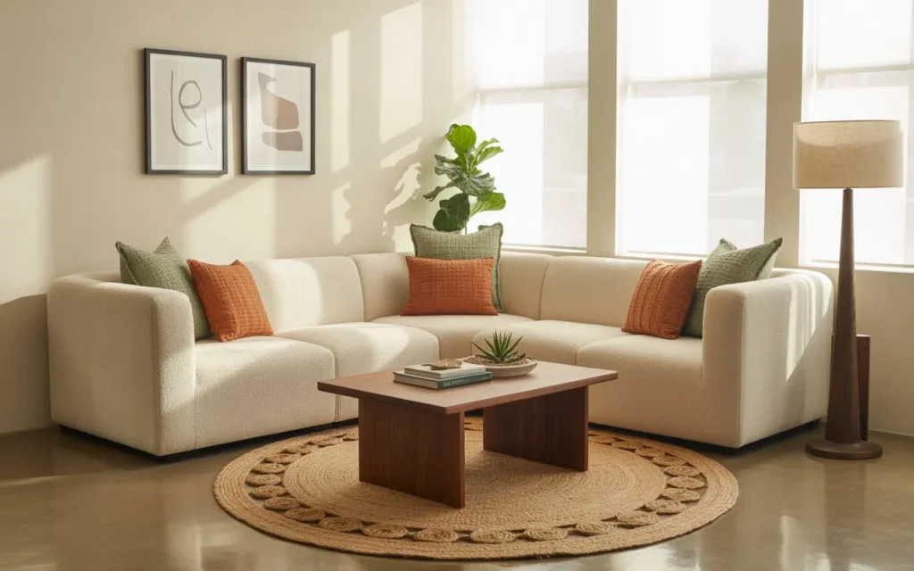 round carpet small living room