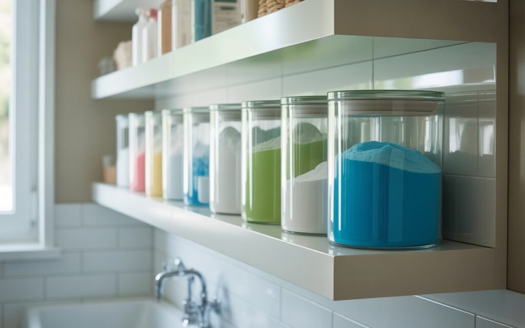 laundry detergent glass jars