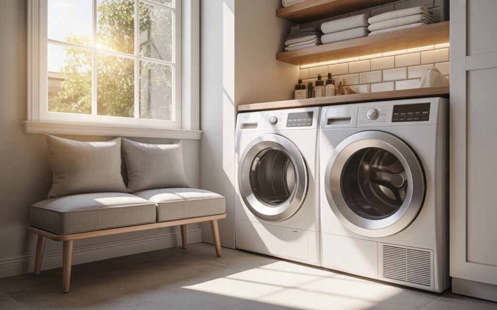 laundry room bench seating