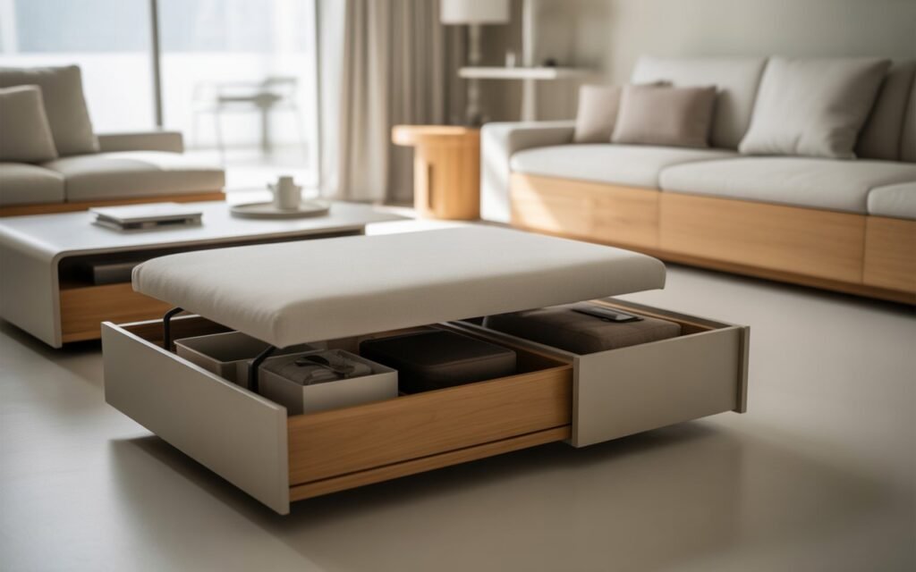 hidden storage small apartment ideas