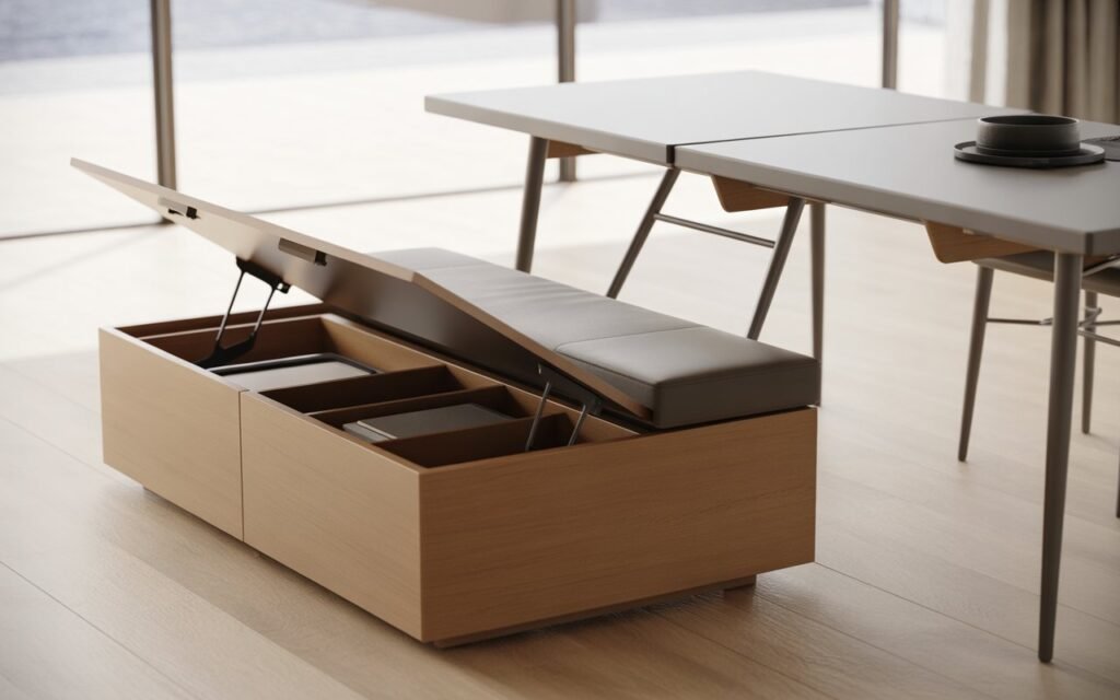 multifunction furniture open layout living dining