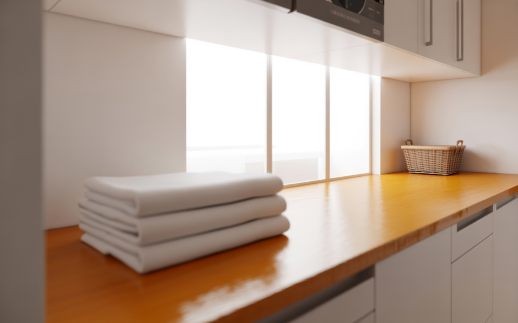 laundry folding station countertop