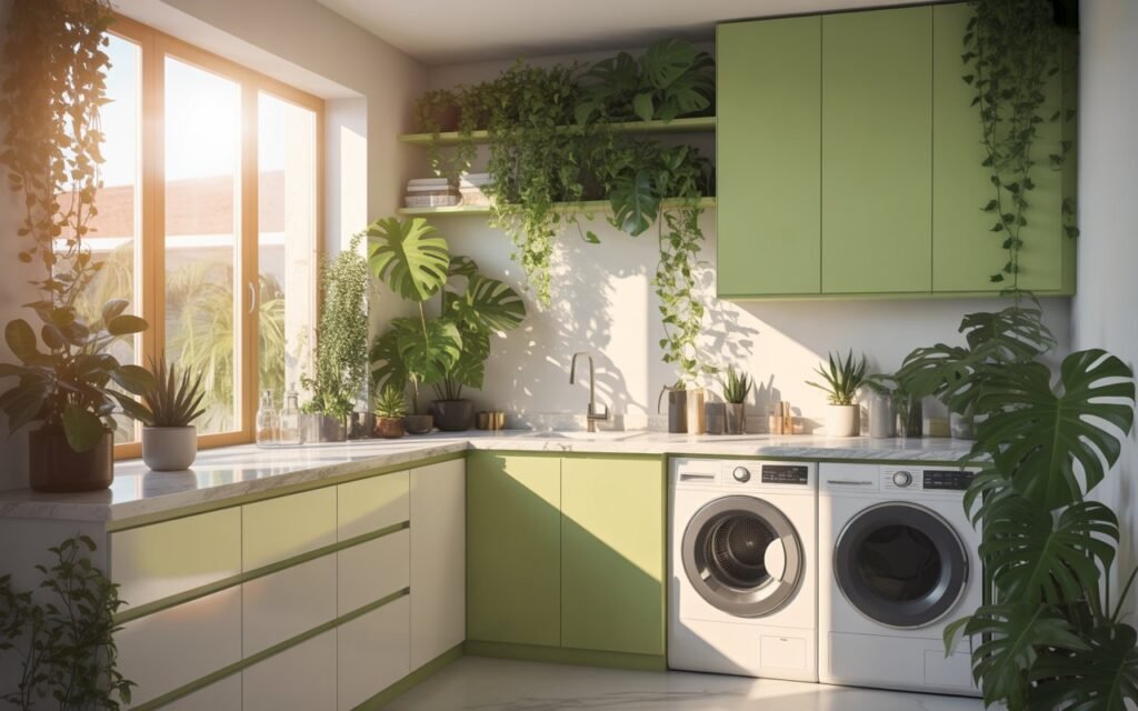 laundry room plants decor