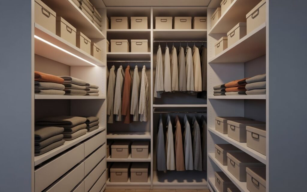 closet organization small apartment storage