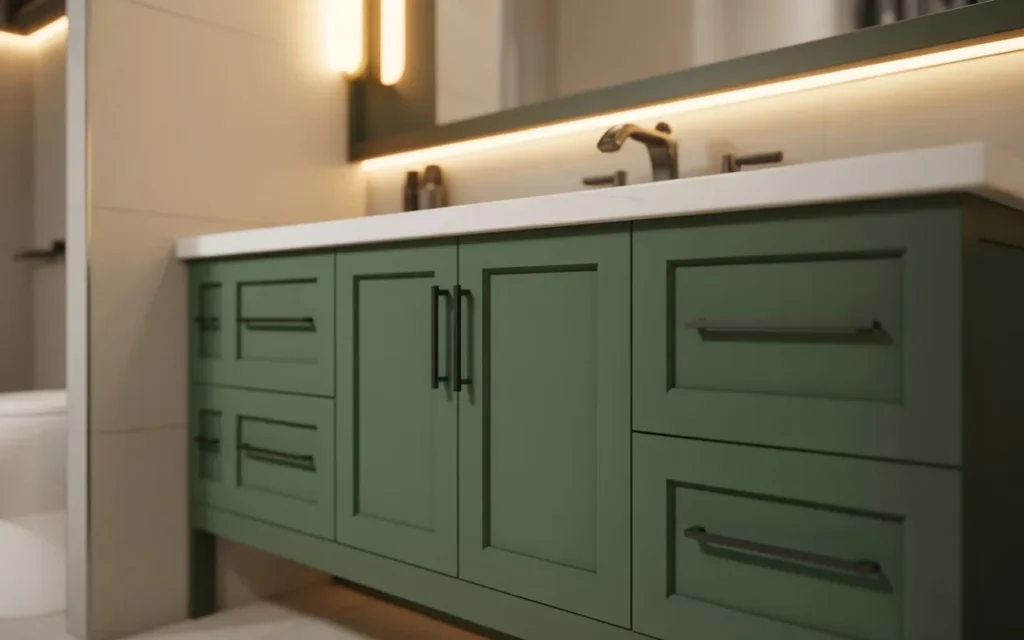 painted bathroom vanity budget remodel idea