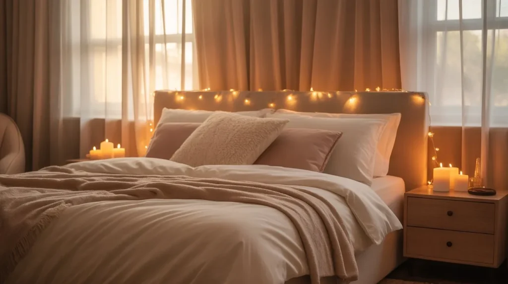 soft textured bedroom