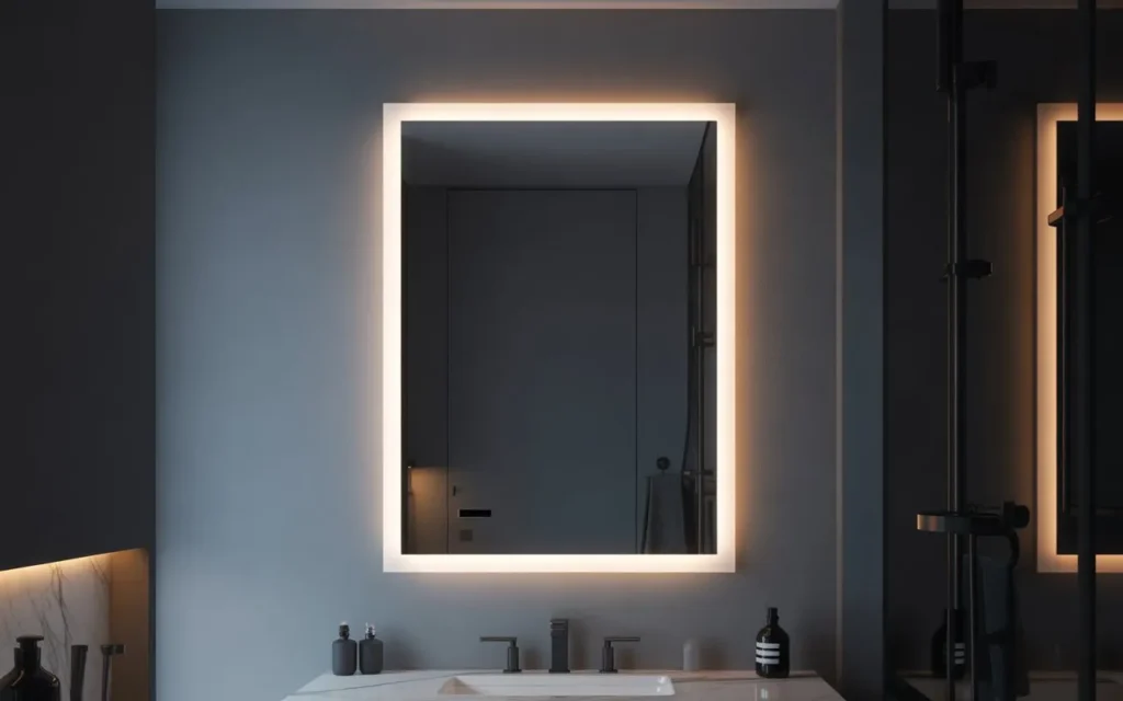 LED mirror bathroom lighting idea