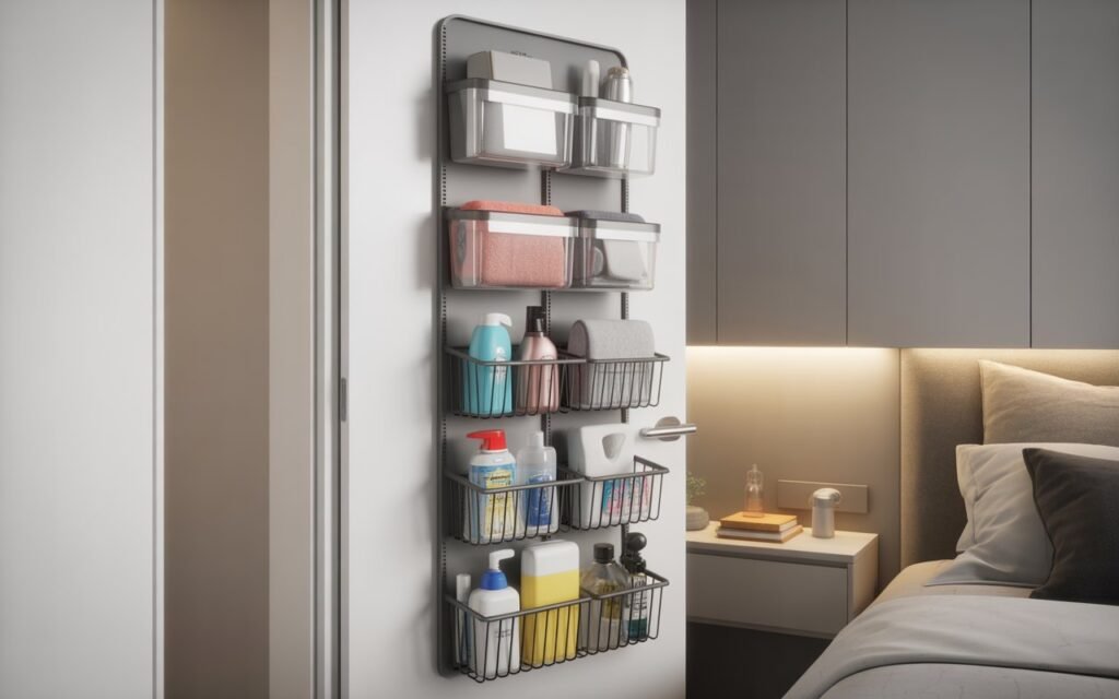 door storage organizer small apartment