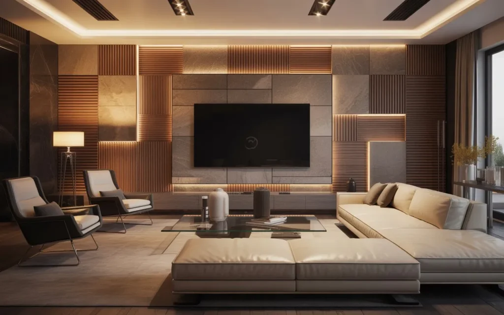 feature panel modern TV wall design