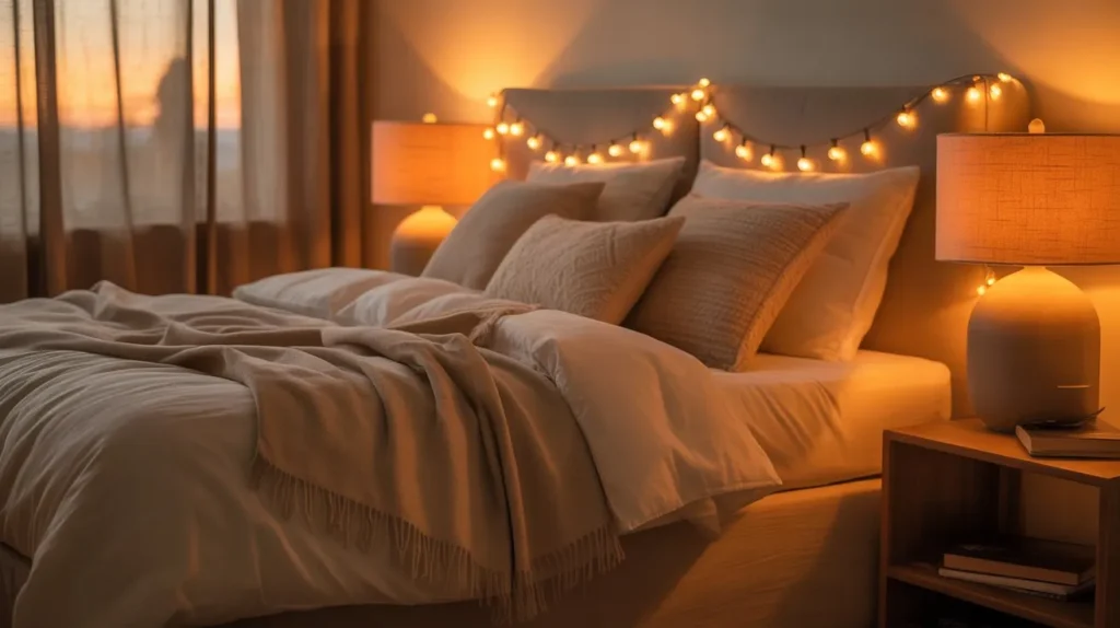 romantic bedroom lighting