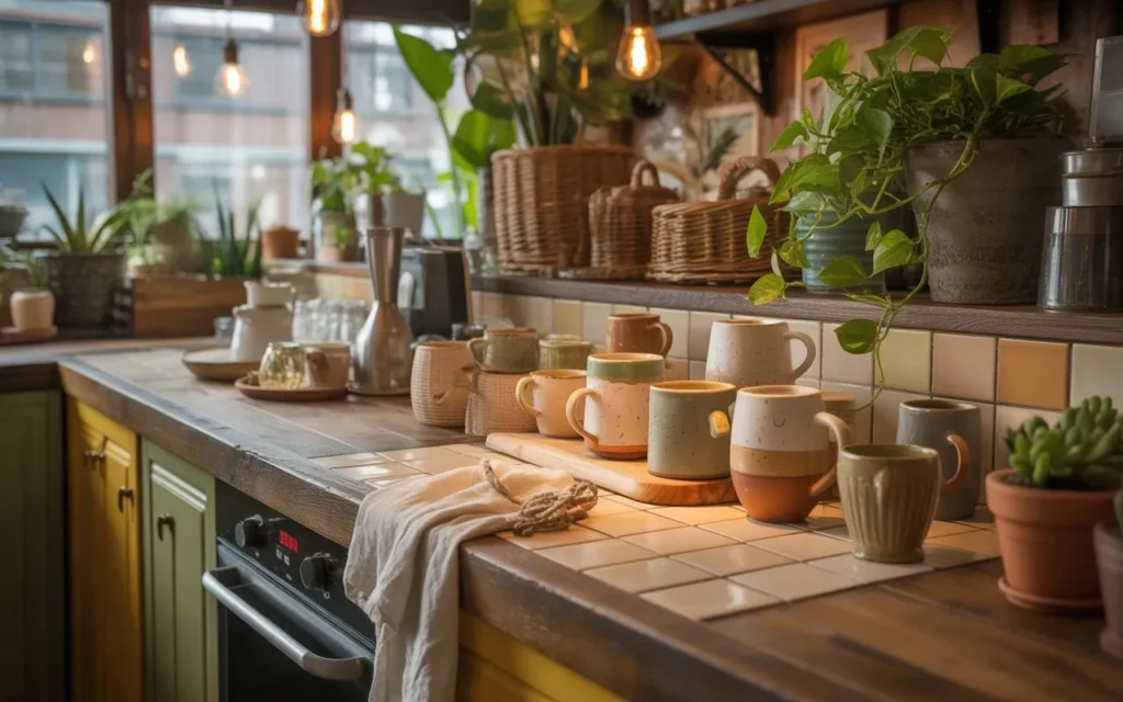 cozy cafe style coffee bar kitchen