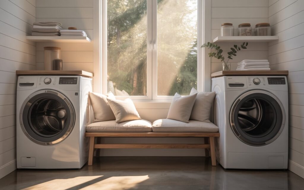 laundry room bench seating