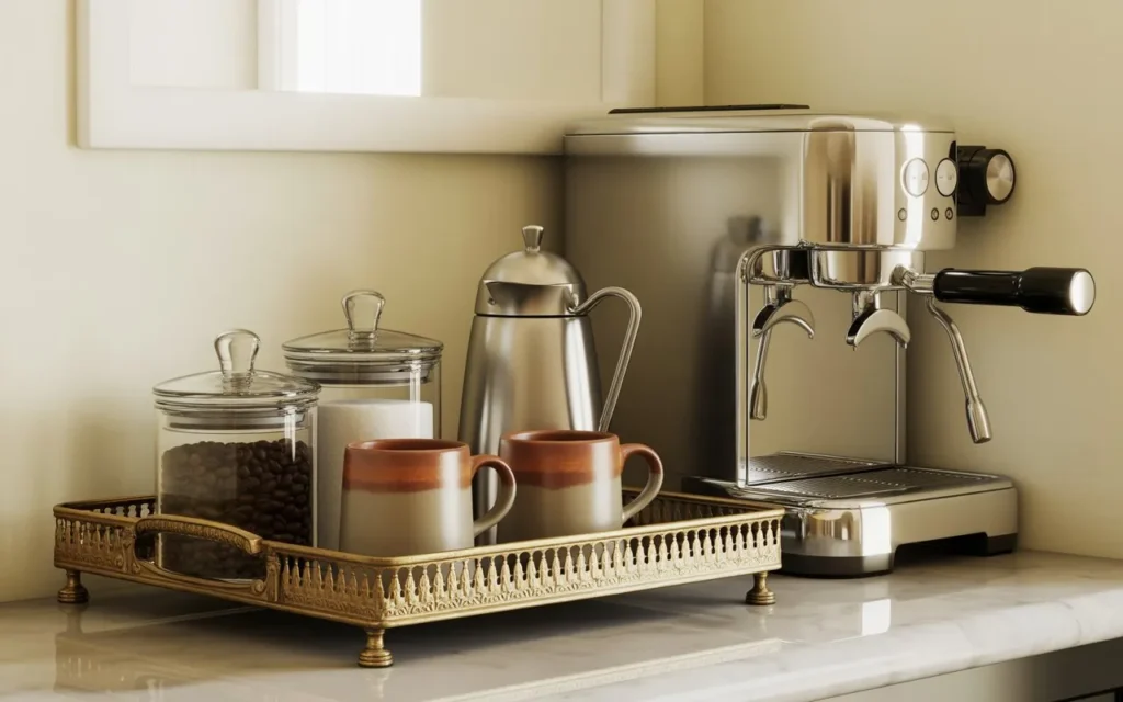 coffee bar tray styling idea