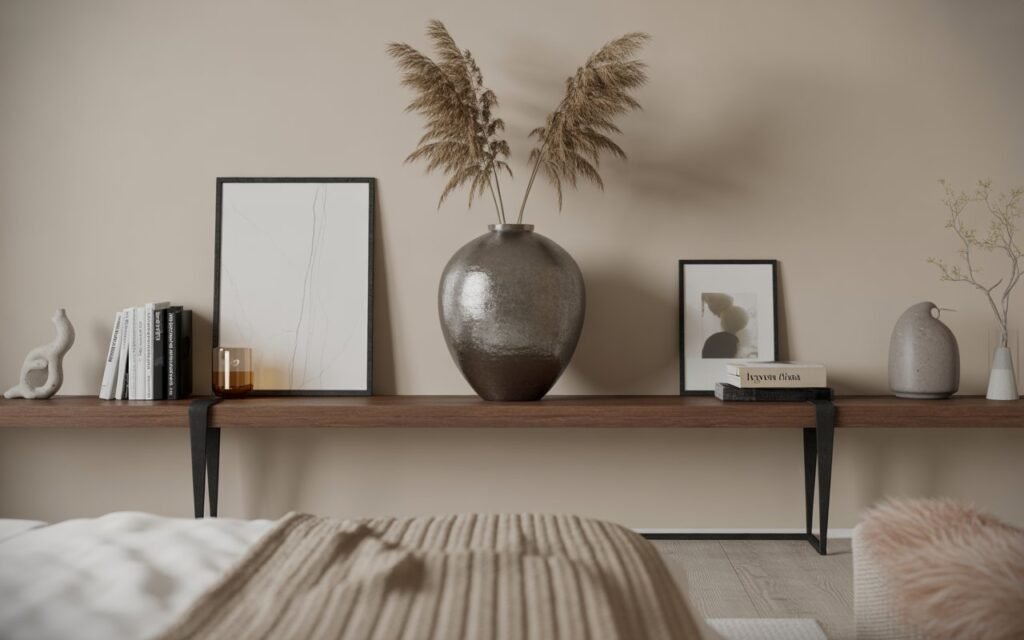 focal point bedroom shelf decor