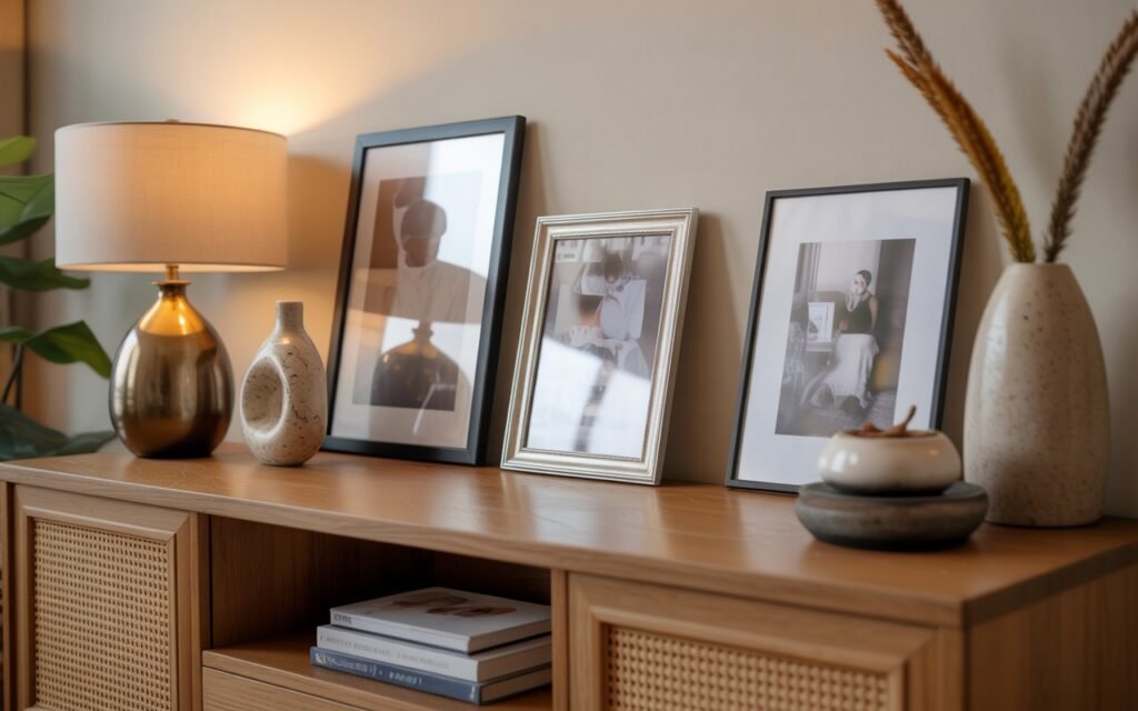 personal decor console table styling