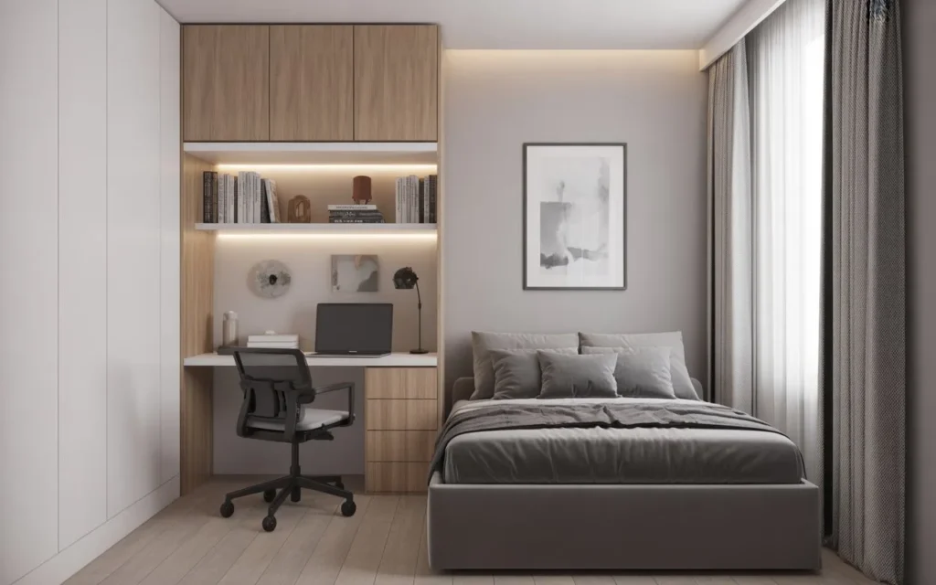 foldable desk guest room office combo idea