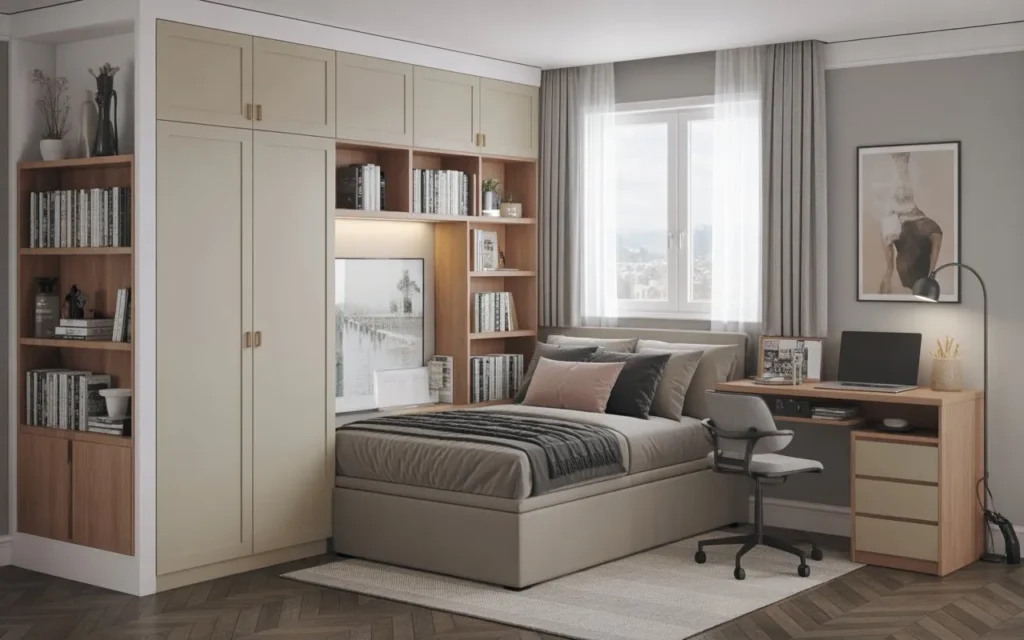 multifunctional furniture guest room office combo