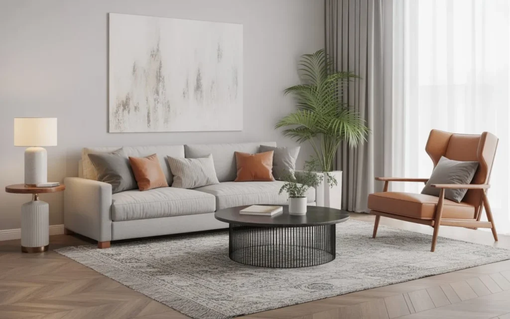 large area rug in living room