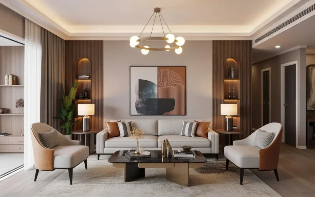 living room layout idea with accent chairs