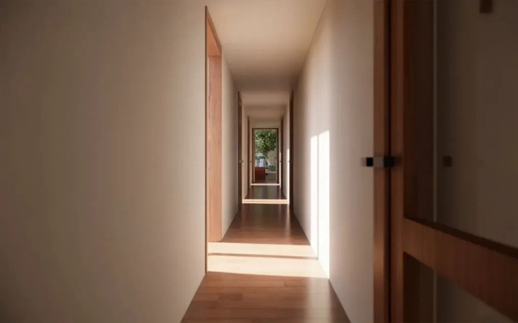 continuous flooring narrow hallway