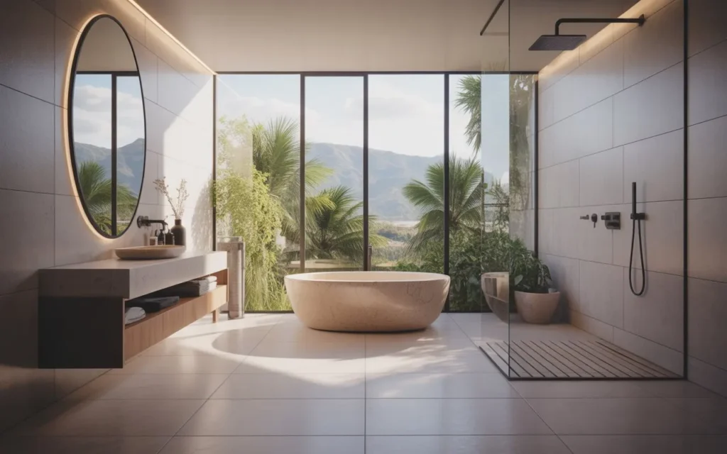 large format tile luxury bathroom design