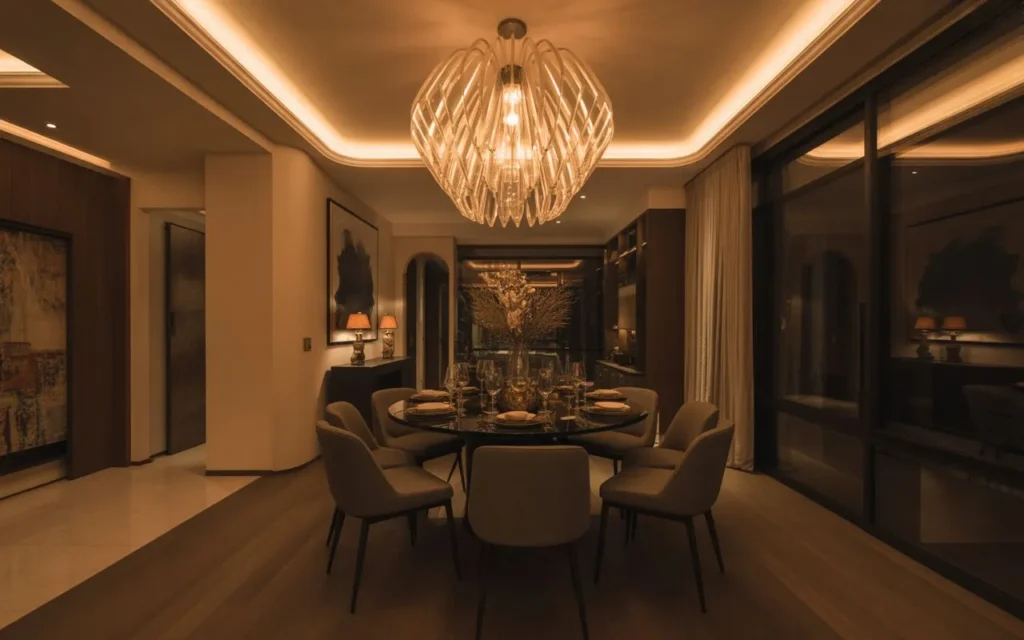 luxury statement dining room light fixture