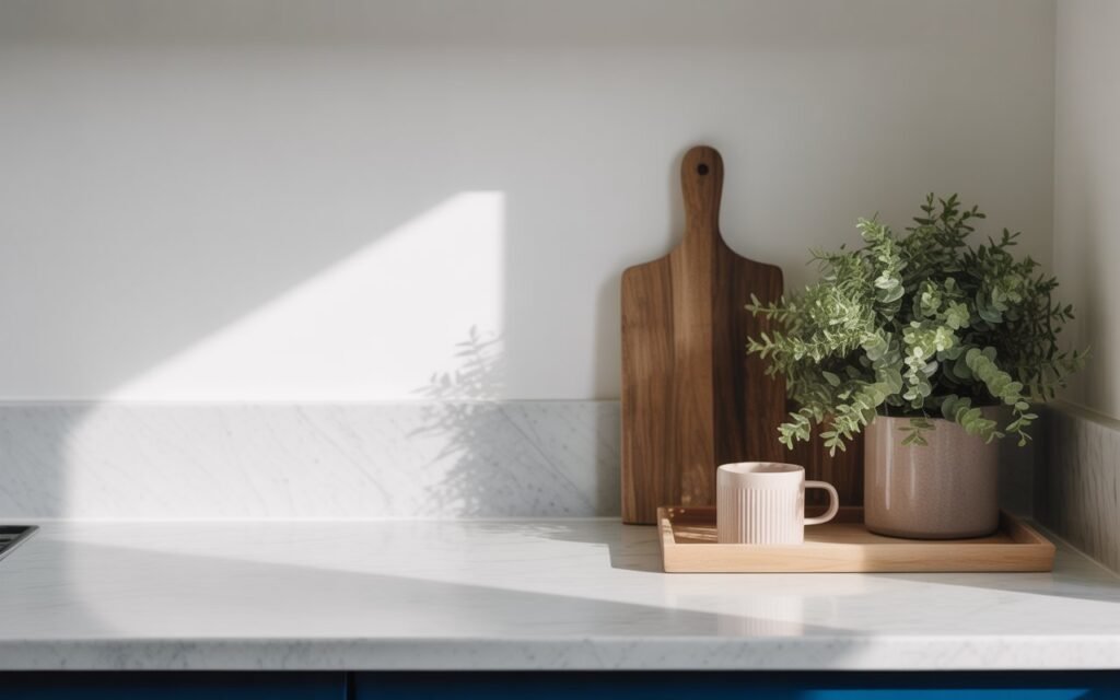 minimalist kitchen countertop with simple decor