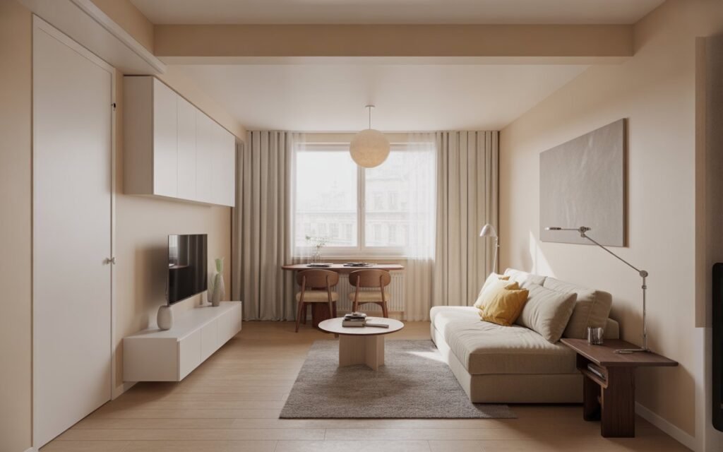 minimal small space decor with clean and clutter free look