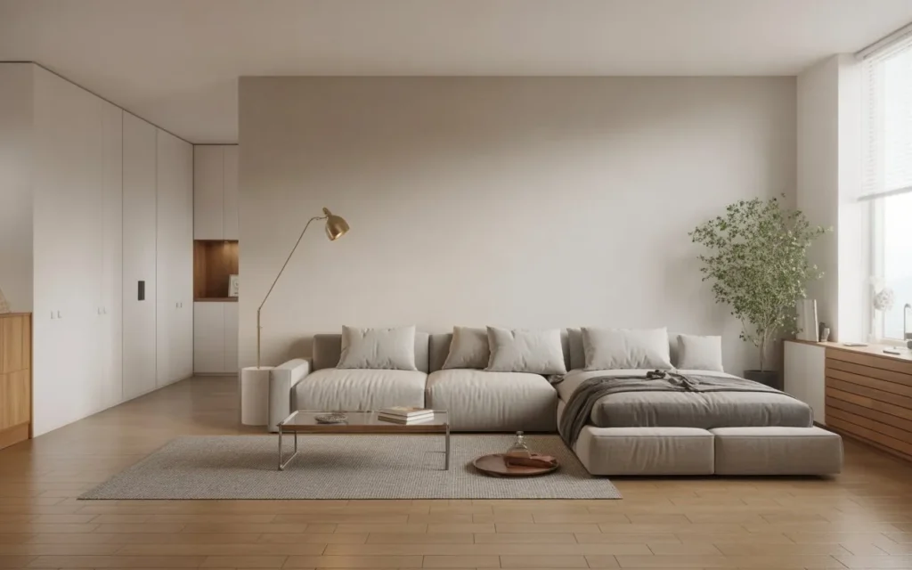 low profile furniture design for small studio apartment