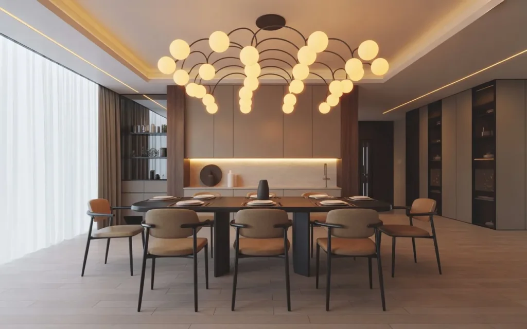 multi light dining room ceiling fixture
