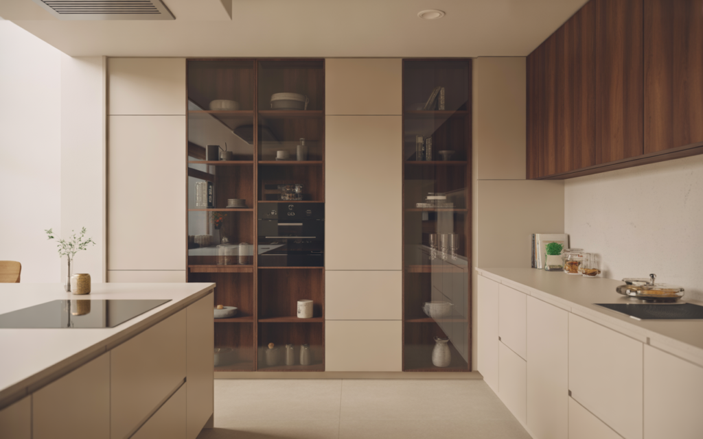kitchen with hidden storage and clean design