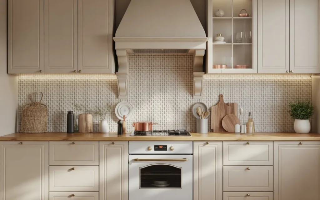 mosaic tile backsplash modern kitchen