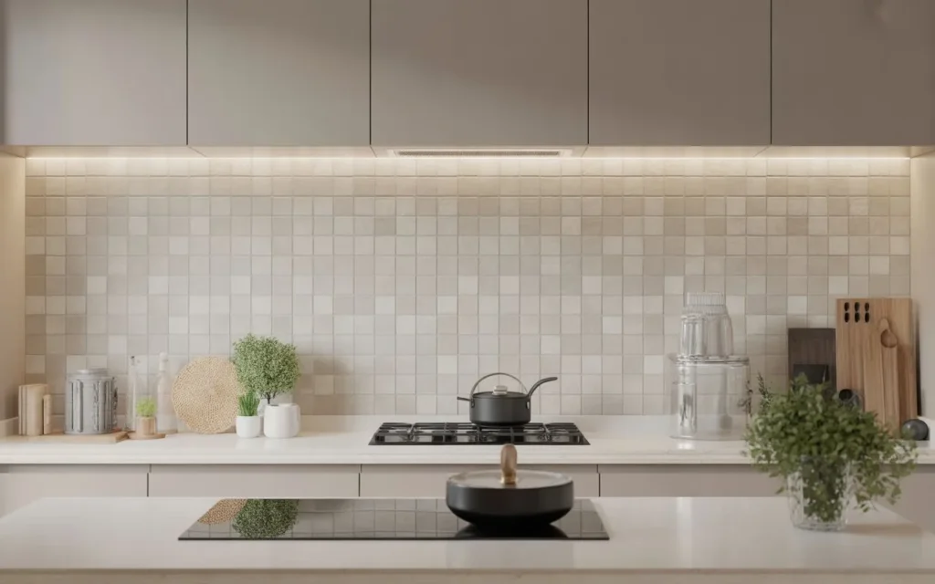 textured backsplash modern kitchen design