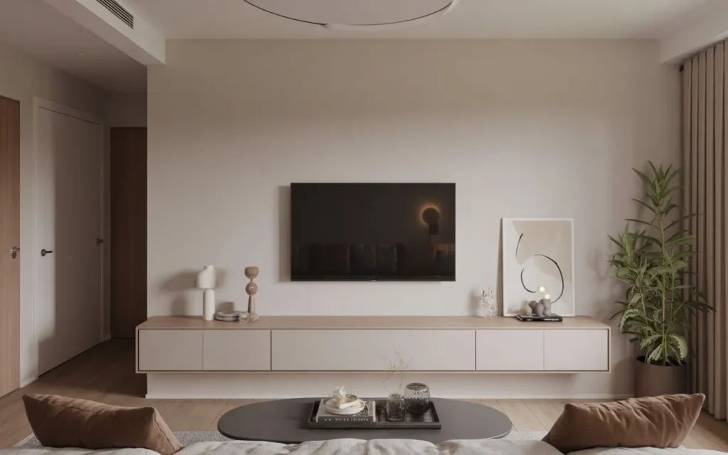 floating tv unit modern wall design for living room