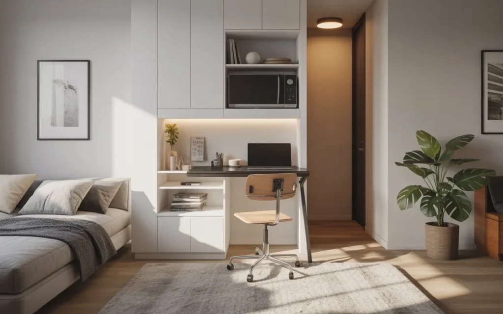 foldable furniture for small studio apartment workspace