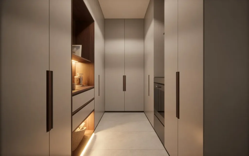hidden storage hallway design