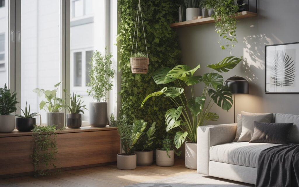 plants in small space decor adding freshness and style