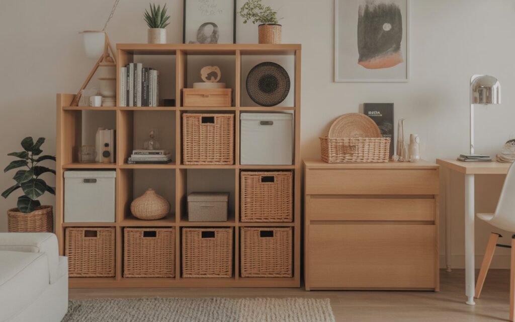 storage baskets small apartment organization