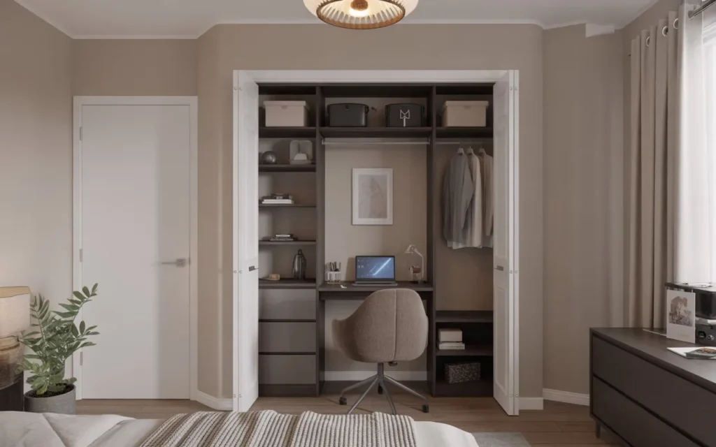 closet office guest room combo idea