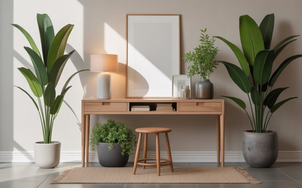 console table floor styling decor