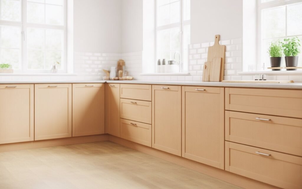scandinavian wooden kitchen cabinets