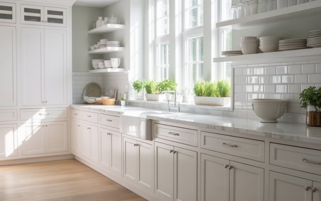 bright scullery kitchen white design