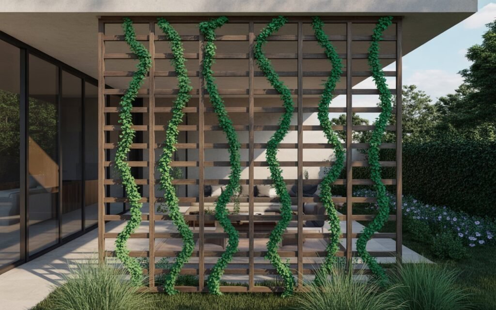 trellis privacy screen garden