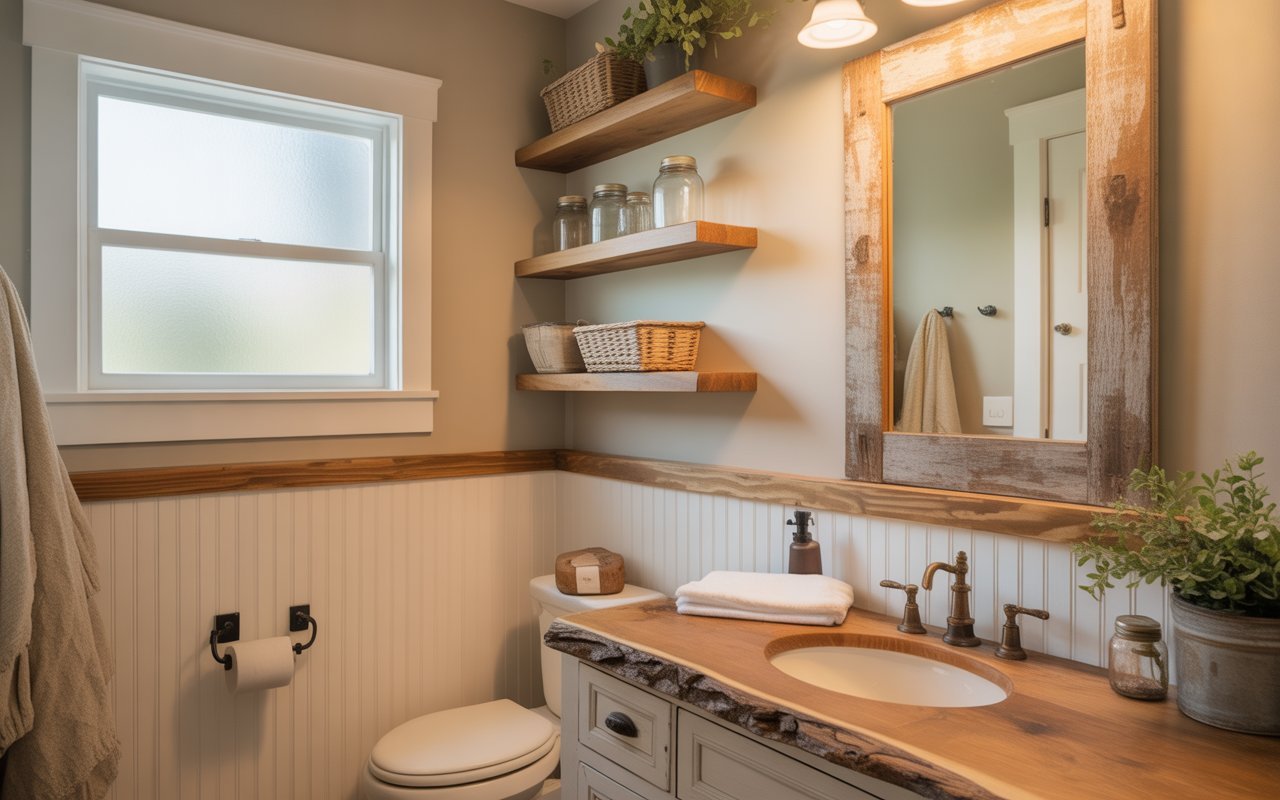 Bathroom with Beadboard Walls Ideas
